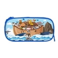 thumbnail image 3 of Goofa Animals on Noah's Ark Floating Pattern Big Capacity Pencil Pen Case Office College Large Storage High Capacity Bag Pouch Holder Box Organizer, 3 of 9