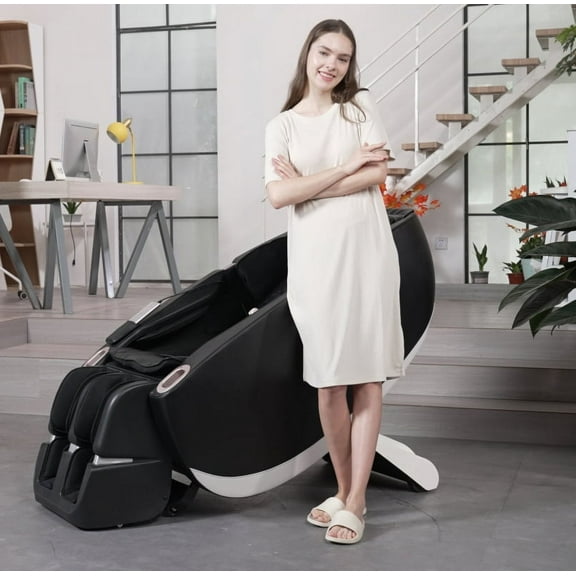 Trilenars Massage Chair Full Body, SL-Track Electric Shiatsu Massage Chair Recliner With 4-wheel Motion Forward And Backward Sliding Full Body Massage System For Home Office