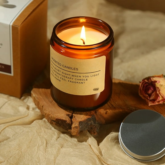 Vela de cera de soja perfumada para casa | Vela de Aromaterapia con Limón y Sándalo | Fragancia fuerte | 300 g/0,66 libras | Regalo elegante para hombres y mujeres | Quemadura limpia natural