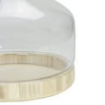 thumbnail image 4 of Northlight 12.5" Transparent Glass Hurricane with Wooden Lid and Base - Clear/Ivory, 4 of 5