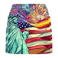 thumbnail image 4 of Gamivast 4Th Of July Skort for Women High Waisted Athletic Skirt with Shorts Tummy Control Flag Graphic Tennis Golf Skirt Stretchy Workout Running Skort with Inner Shorts, 4 of 6