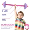 thumbnail image 3 of Modern Innovations Kids Barbell Weight Set, Toy Workout Equipment, Kid Weights for Exercise, Toddler Fun & Fitness (Pink & Purple), 3 of 3