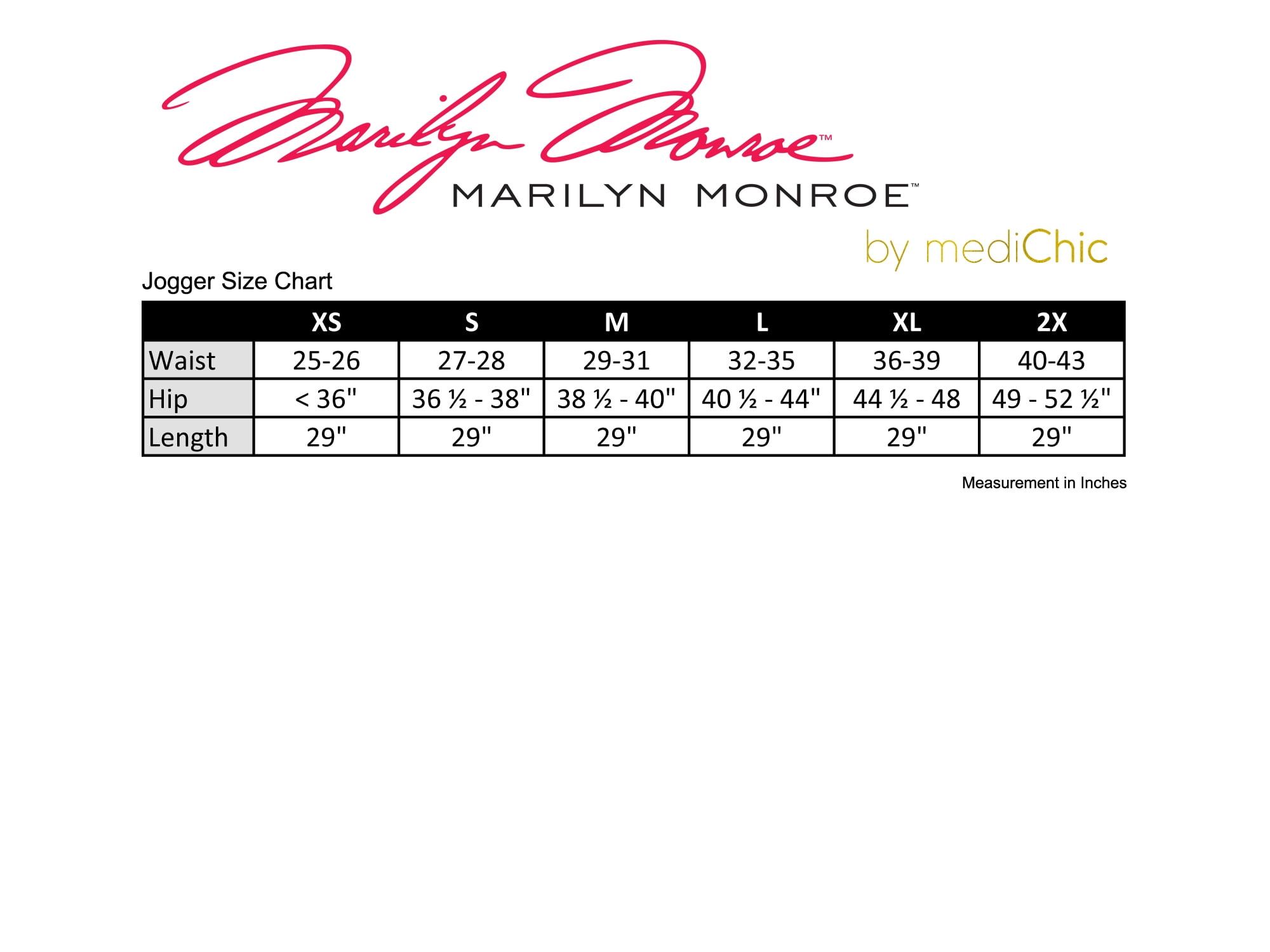 Marilyn monroe underwear size chart Clearance