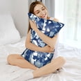 thumbnail image 4 of Satin Pillowcase for Hair and Skin, Navy Blue Digital Camouflage Silk Pillow Case 20x30 inches, 1 Pack, 4 of 7