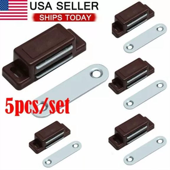 5 Pack Magnetic Cabinet & Door Latch/Catch Closures Kitchen Cabinet Cupboard