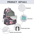 thumbnail image 4 of Pioneer Flower Backpack for School,Cute School Bag,Schoolbag with Adjustable Shoulder Straps & Padded Back,13.4"x11"x4.7", 4 of 6