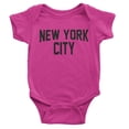 thumbnail image 6 of New York City Baby Bodysuit Screen Printed Soft Cotton Snapsuit Hot Pink, 12m, 6 of 10