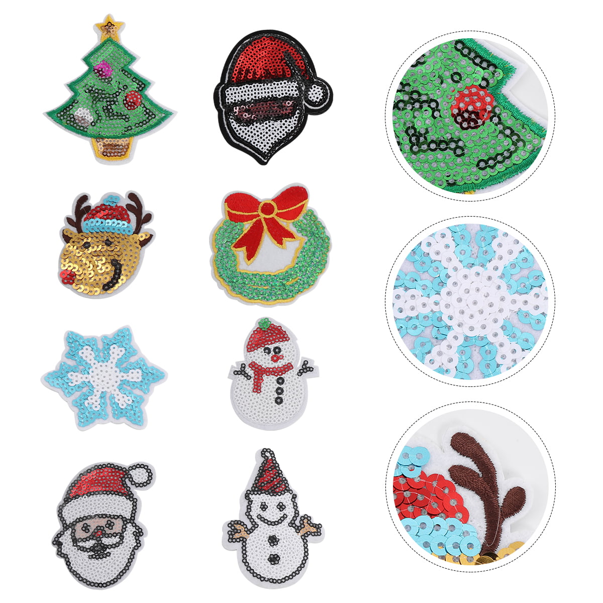  Amosfun 18 Pcs Embroidered Sewing Patches Christmas
