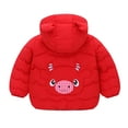 thumbnail image 3 of Hicidod Infant Puffer Jackets Cute Ears Hooded Long Sleeve Down Coat Lightweight Padded Puffy Fashion Puffer Outerwear, 3 of 5