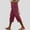 c01Red, variant on LNWUY Capri Pants for Women Casual Summer Cotton Linen Pants Drawstring Button Elastic Waist Lace Cropped Trousers with Pockets White L