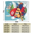 Super Mario 50x40 UltraSoft Flannel Blanket for Adults and Kids, Warm