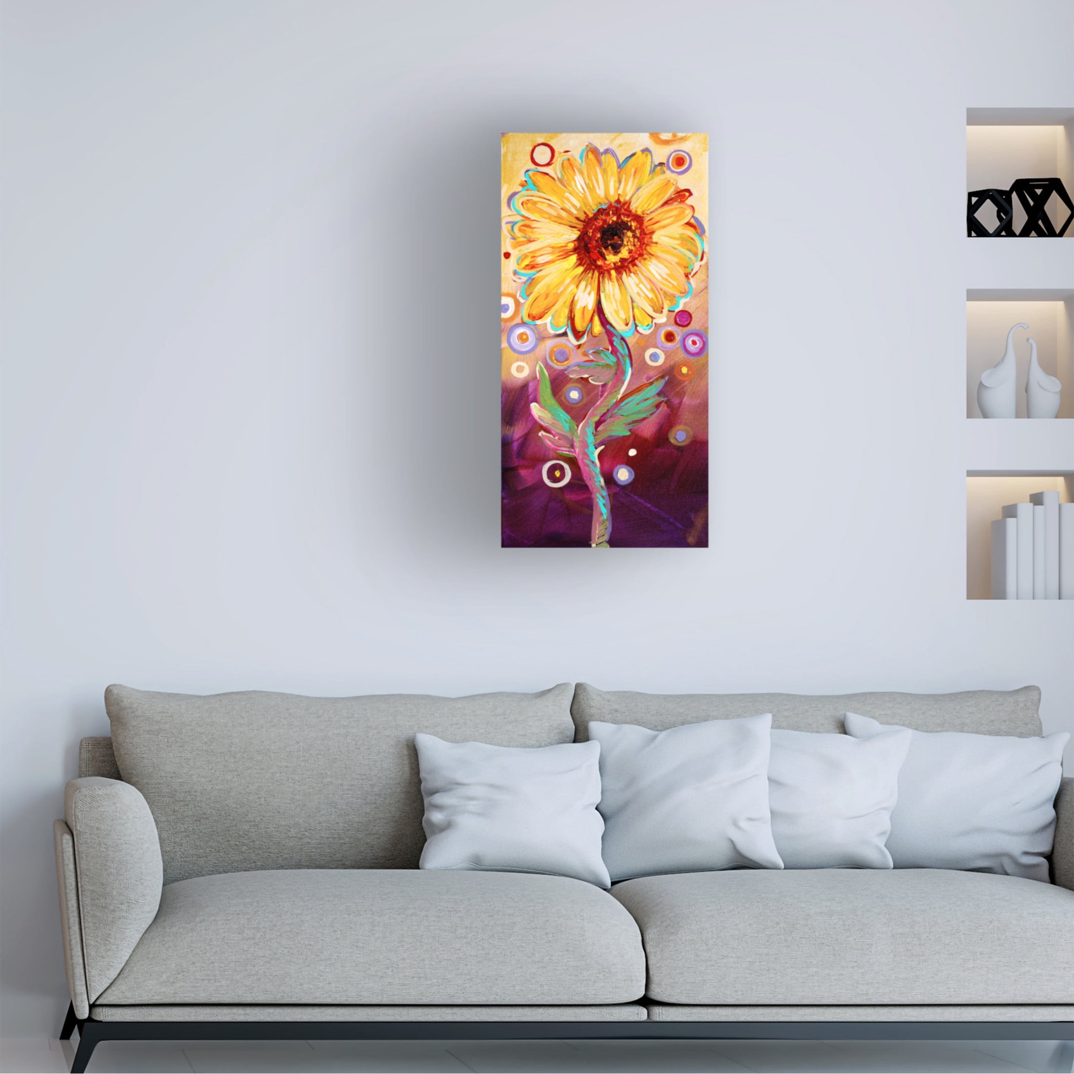 Canvas Wall Art - Natasha Wescoat 'Sunny Beauty 1' Wall Art for Living Room, Bedroom, or Office Décor by Trademark Fine Art - 12 x 24 Inches