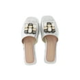 thumbnail image 2 of Ventutto Silver Crystal Embellished Leather Slide-9 for womens, 2 of 6
