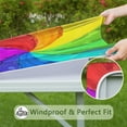 thumbnail image 6 of Rainbow Tie Dye Spiral Pattern Square Fitted Tablecloth with Elastic Edge,Square Table Cover,Washable Elastic Table Cover for Home Kitchen Party Decor 36"x36", 6 of 6