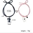 thumbnail image 4 of Pulsera trenzada personalizada para parejas, lindas pulseras con dijes de gatos, cuerda trenzada ajustable hecha a mano a juego (3 piezas), 4 of 5