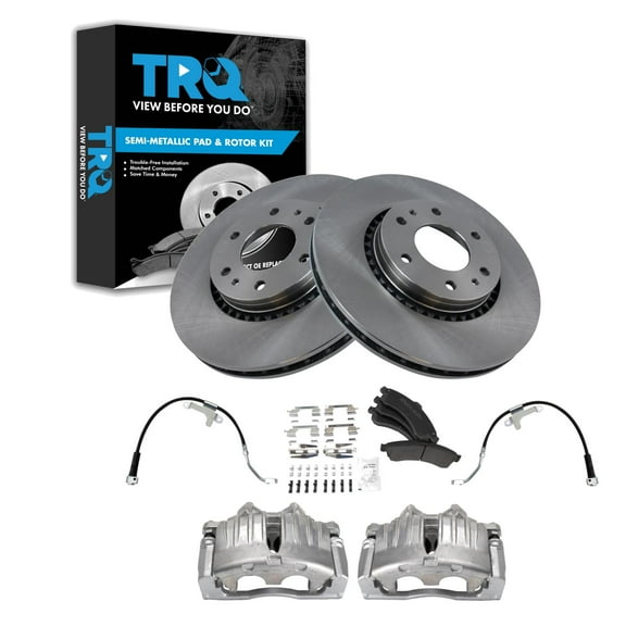 TRQ Front Brake Pad & Rotor Kit Fits Select 2002-2005 Buick Chevrolet GMC Isuzu Saab