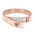 thumbnail image 3 of Wollet Stainless Steel Medical Alert Bracelet for WoMen, 6.9 Inch, Rose Gold, Engraved Adrenal Insufficiency, 3 of 8