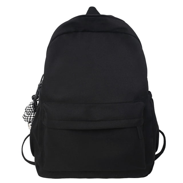 High School Bag Large Capacity Solid Color Travel Bag Senior High School Student Backpack for Girls