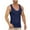 Navy, variant on ZVNAΖH Mens Compression Shirt - Slimming Body Shaper Sleeveless Workout Tank Top Undershirts Tummy Control Vest