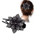 thumbnail image 3 of Pinzas para el pelo con flores de diamantes de imitación pinzas para el pelo con flores de diamantes de imitación pinzas para el pelo curvadas elegantes para mujeres y niñas ANGGREK Otros, 3 of 8