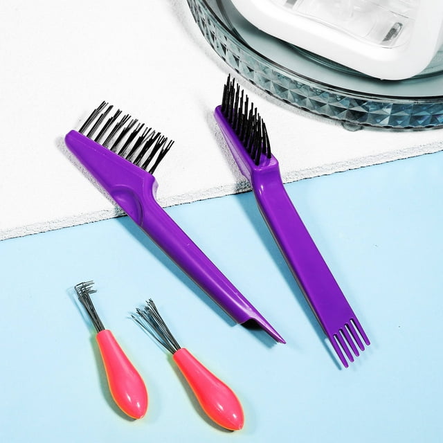 RENACLIPY 4Pcs Hair Brush Cleaner Tool Assorted Color Ergonomic Design for Home and Salon Use