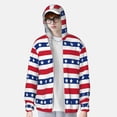 thumbnail image 3 of Picia American Patriotic Stars And Stripes Women's Men's UPF 50+ Sun Protection Hoodie Shirt Long Sleeve SPF Fishing Outdoor UV Hiking Lightweight Shirts-X-Large, 3 of 9