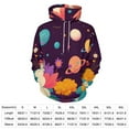 thumbnail image 2 of Colorful Space Garden Print Men's Women Vintage 3D Hooded Sweatshirt - All-Season Loose Fit Streetwear, 2 of 6