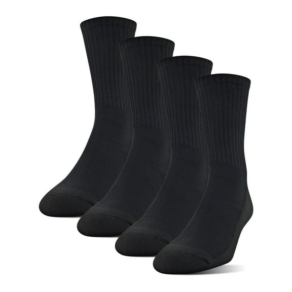 MediPeds Adult Men's XS Memory Cushion Sole Crew Casual Socks, OS One Size, 4-Pack