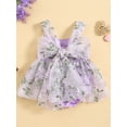 thumbnail image 3 of Bagilaanoe Newborn Summer Outfits Baby Girl Rompers Dress Flower Embroidery Sleeveless Bodysuits 3M 6M 9M 12M 18M Infant Patchwork A-line Dresses, 3 of 9