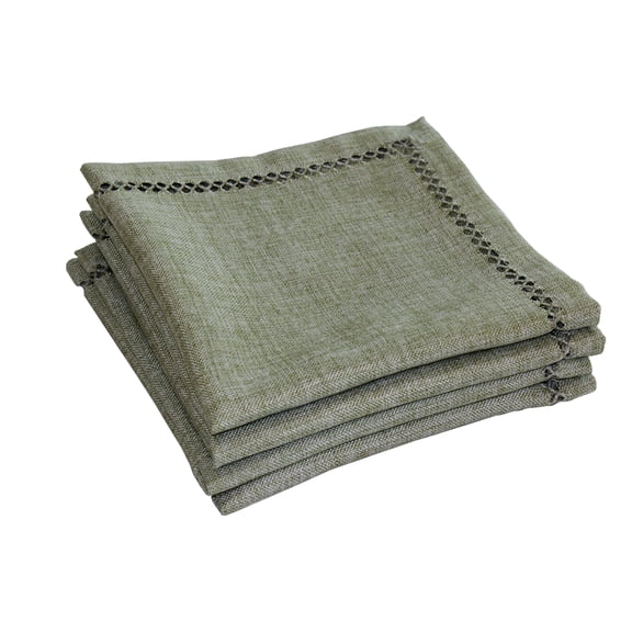 Hem Stitch Embroidered Vintage Design Set Of 4 Cloth-Napkin