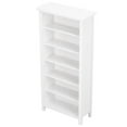 thumbnail image 2 of Dollhouse Book Cabinet, Exquisite Decorative Birch Simulation Dollhouse Miniature Bookcase  For Home Plain Color,White, 2 of 8