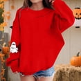 thumbnail image 2 of bbymog Halloween Long Sleeve Sweatshirts for Girls Casual Pullover Tops Boys Sweatshirt Fall Clothes for Girls 10-12 Red 12 Months, 2 of 5