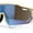 Beige White Blue Mirror, variant on Mens Trendy Futuristic Color Mirror Oversize Shield Sport Plastic Sunglasses White Pink Blue Mirror