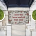 thumbnail image 4 of Retro Bless This Home Florals Outdoor Door Mat, design by Lil' Rue, 18"x30", 4 of 9