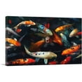 thumbnail image 1 of ARTCANVAS Koi Carp Fish China Asia Japan in Pond Canvas Art Print - Size: 60" x 40" (0.75" Deep) (3-Piece), 1 of 9