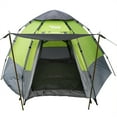 thumbnail image 2 of NEH 5 Person Instant Automatic Camping Tent Waterproof Double Layered Fabric, Portable Hexagon Tent with Carry Bag, Green, 8.9'L x 8.9'W x 5.25'H, 2 of 9