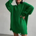 thumbnail image 5 of Suéteres de punto con agujeros rasgados para mujer, ropa de calle de otoño e invierno, jerseys de manga larga de color liso, suéter estético suelto y2k para mujer, 5 of 5