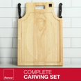 thumbnail image 2 of Ronco Carving Board Set, With Drip Catch Stainless Steel Carving Knife and Fork, 2 of 4