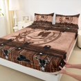 thumbnail image 3 of Manfei Texas Star Boots Twin Sheet Sets 3pcs for Kids Children Teens,Western Cowboy Twin Fitted Sheet Microfiber,Lodge Cabin Breathable Flat Sheet,Lightweight Room Decor, 3 of 7