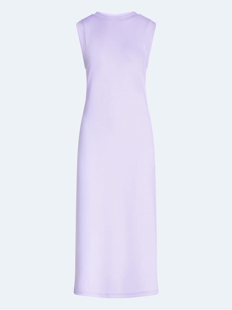 Scoop Women's and Women's Plus Scubaknit Sleeveless Maxi Dress, Sizes Xs-4x, Size: Medium, Purple
