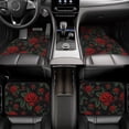 thumbnail image 6 of Sikiie Roses Car Foot Mat Set of 4 Pieces Basics Universal Fit Rubber Carpet Floor Mats For Car SUV Van & Truck, 26.8"L x 17.3"W (Front), 13"L x 17.3"W(Rear), 6 of 6
