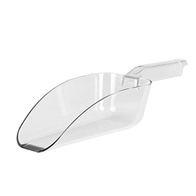 12Ounce Clear Polycarbonate Scoop, Plastic Ice Scoop, Candy Scoop