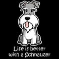 thumbnail image 3 of CafePress - Life Is Better With A Schnauzer Dark - Women's Dark Pajamas, 3 of 4