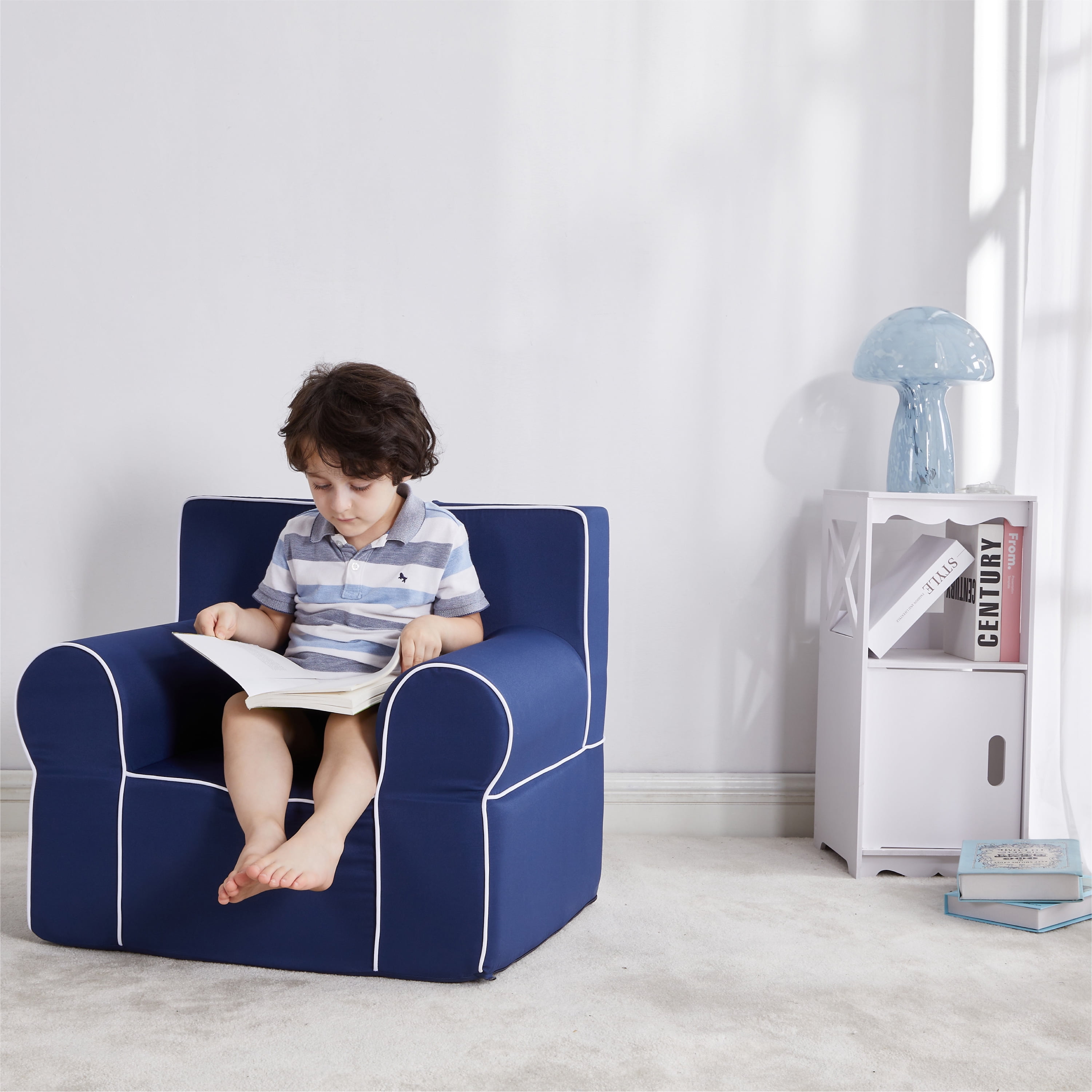 American Kids Everywhere Foam Chair, Navy, 25.25