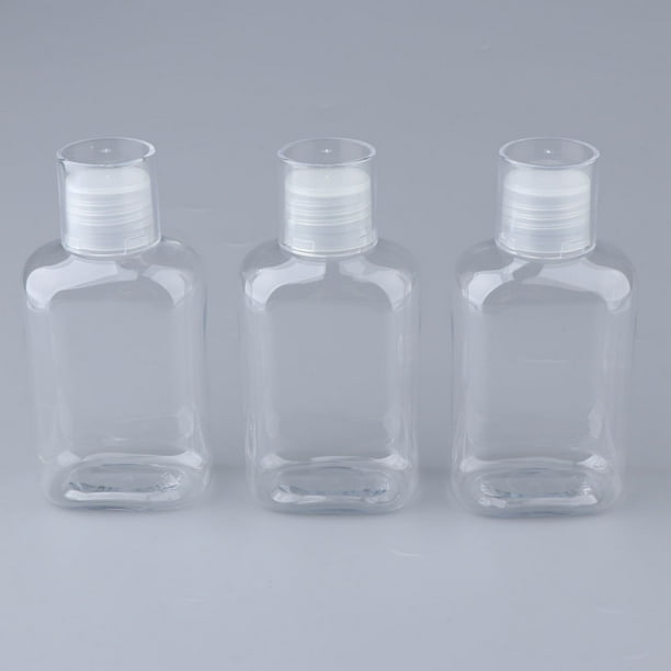 3 envases recargables de 150 ml para viajes, frascos cosméticos exprimibles de plástico con tapas para lociones, champús, , es Tapas claras Yinane botellas de loción vacías exprimir