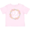 thumbnail image 3 of Inktastic 2nd Birthday Rose Wreath 2 Year Old Girl Girls Baby T-Shirt, 3 of 5