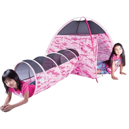 Camo Tent and Tunnel Combination, Pink