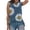 Blue, variant on Summer Casual Women's Tank Top Graphic O-Neck Sleeveless Blouse for Daily Wear Lightweight Knit Sleeveless Top Print Tee Black XXL
