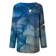 thumbnail image 4 of Besolor Hauts à Manches Longues pour Femmes Chic Décontracté Chandails à Col Rond Manches Longues Tuniques Amples et Fluides pour Porter avec des Leggings Multicolore 15, 4 of 5