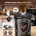 thumbnail image 3 of Godance 22 OZ Coffee Canister, Stainless Steel Airtight Coffee Bean Storage Grounds Container with Date Tracker & Measuring Scoop, Kitchen Food Canister Jar for Cereal, Sugar, Tea (Black), 3 of 8